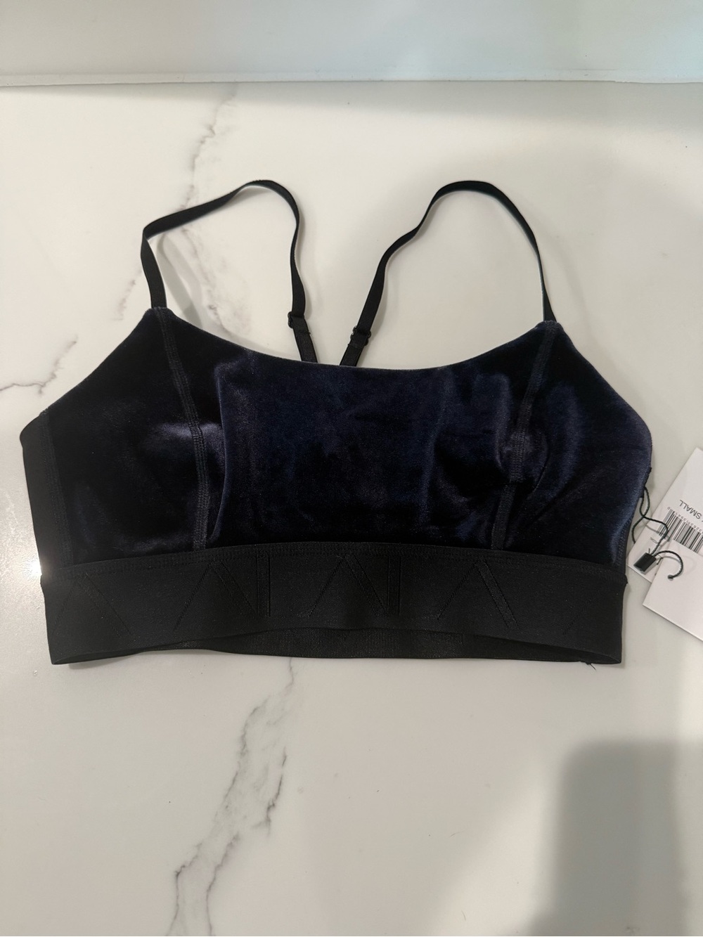NWT Alala Velvet Bralette in Black size XS
